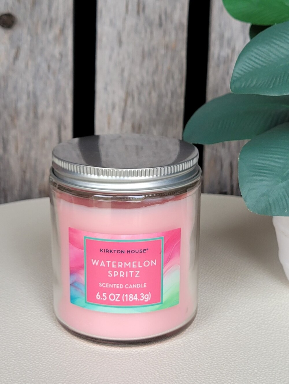 Watermelon Spritz Scented Candle - Soft Pink